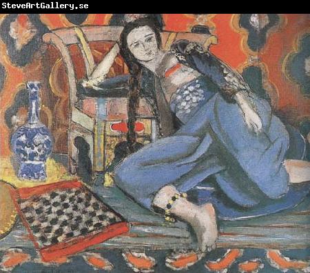 Henri Matisse Odalisque with a Moorish Chair (Odalisque in Grey with Chessboard) (mk35)